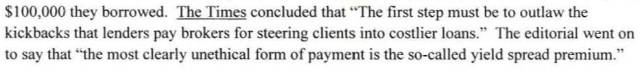 Predatory Incompetence Falsifies New York Times Editorial on Mortgage Brokers